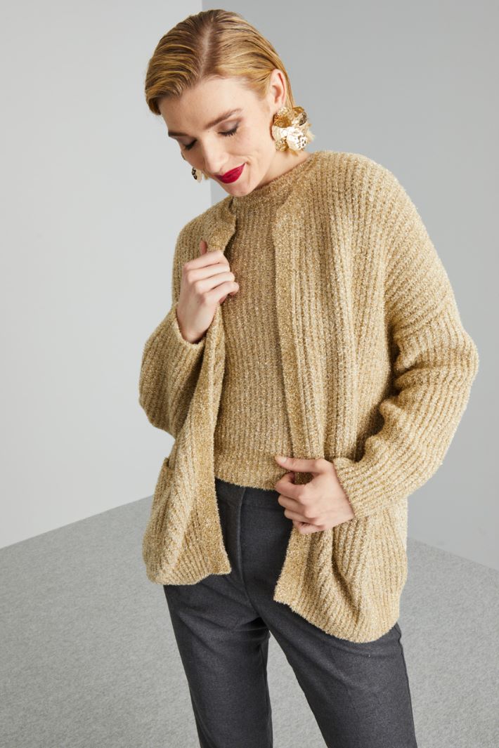 Lurex cardigan with pockets Intrend - 3