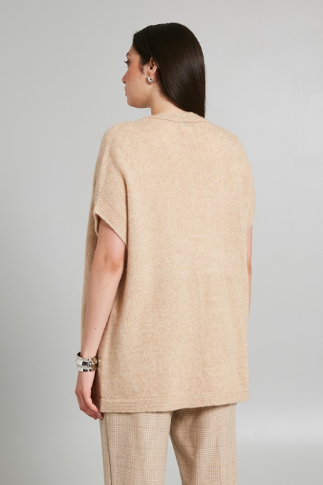 Cardigan con maniche corte