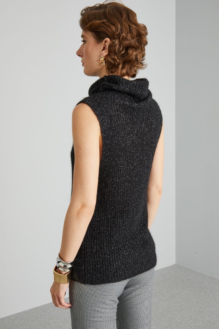 Lurex-knit gilet Intrend - 2