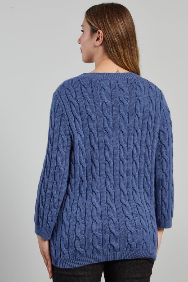 Cable-knit wool sweater Intrend - 2