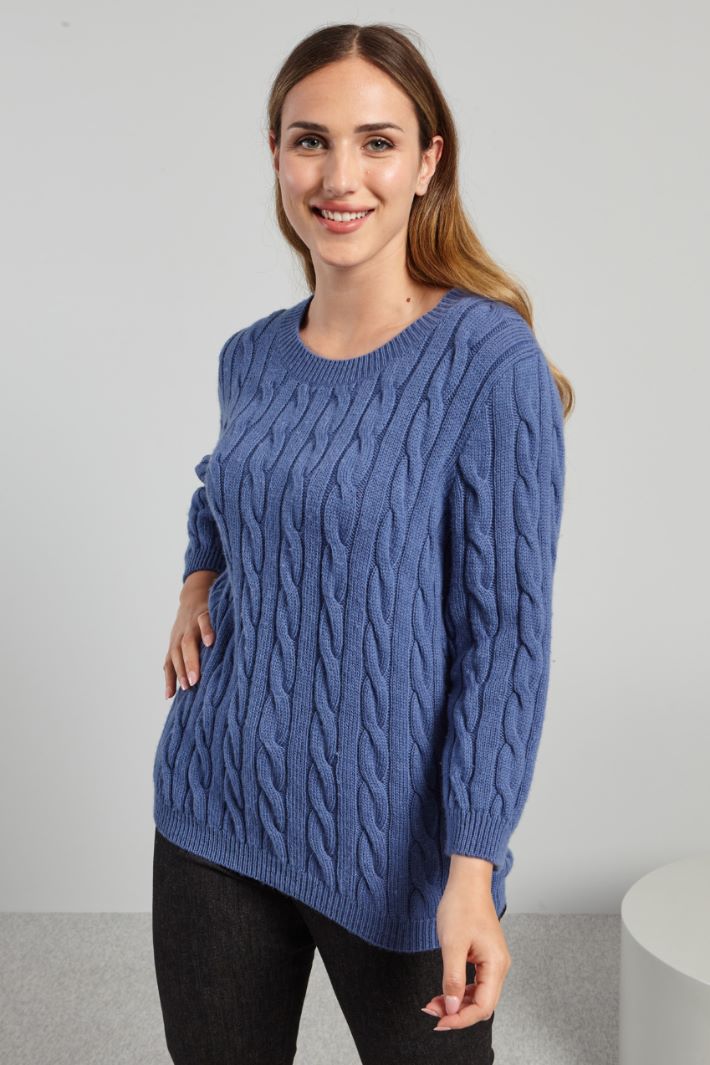 Cable-knit wool sweater Intrend - 3