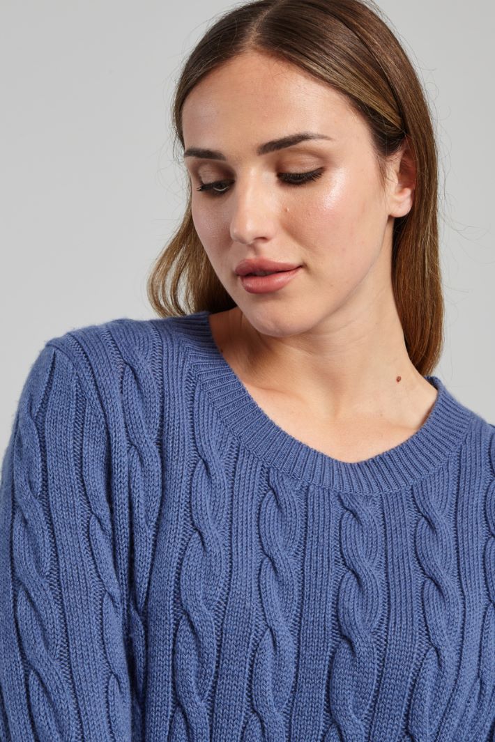 Cable-knit wool sweater Intrend - 4