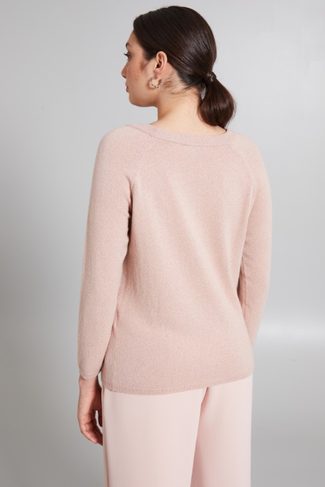 Maglia lamè con cut out