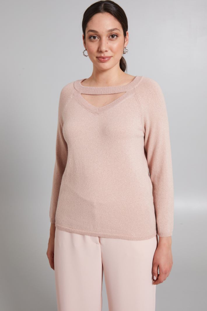 Cut-out lurex sweater Intrend - 3