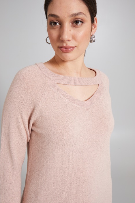 Maglia lamè con cut out