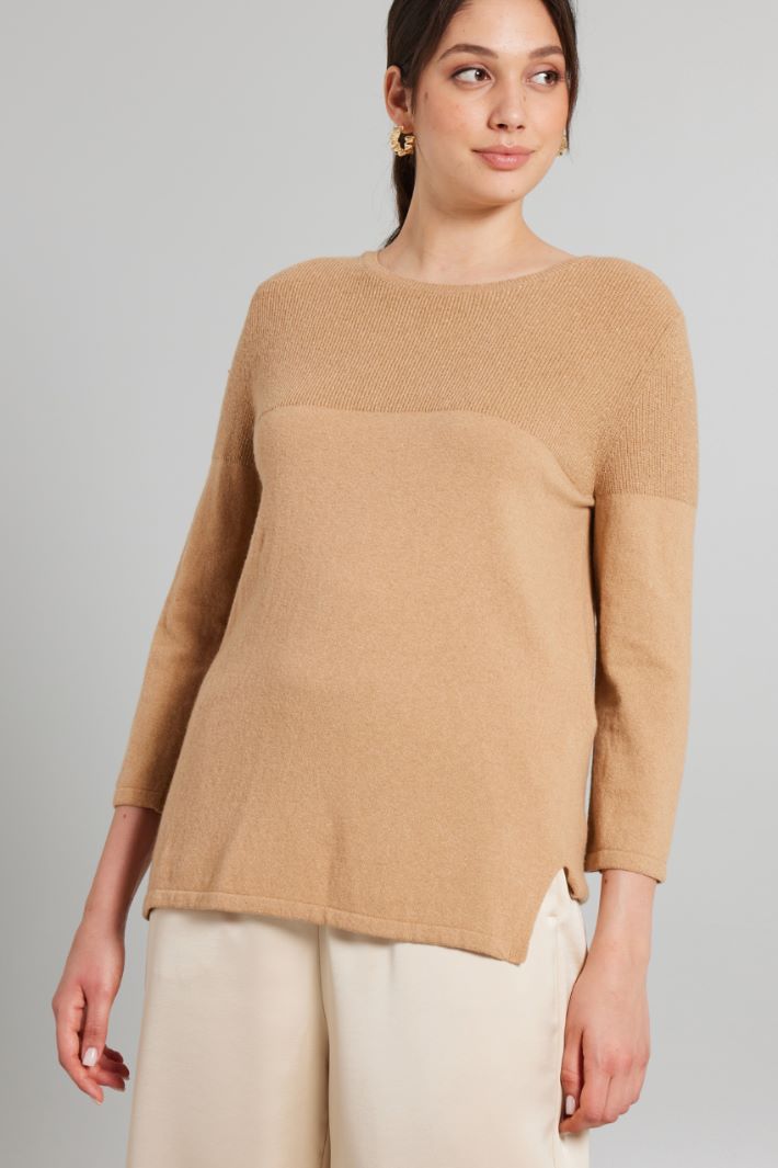 Sweater with lurex yoke Intrend - 3