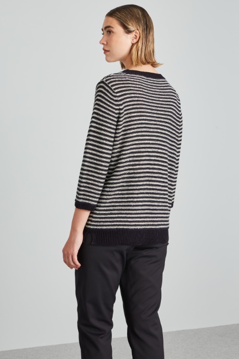 Maglia in cotone con paillettes