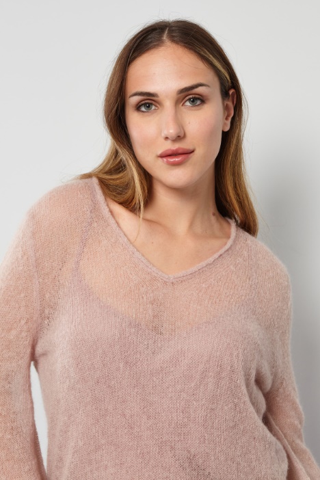 Maglia in mohair garzato