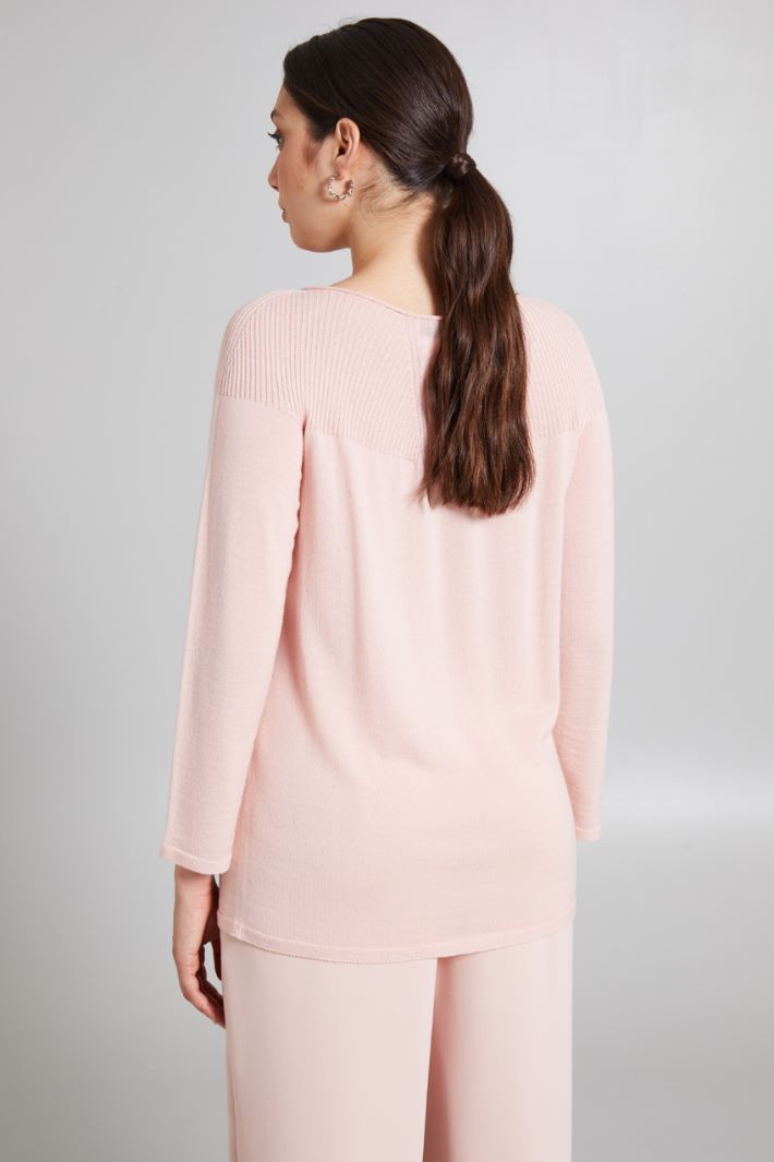 Ribbed yoke sweater Intrend - 2