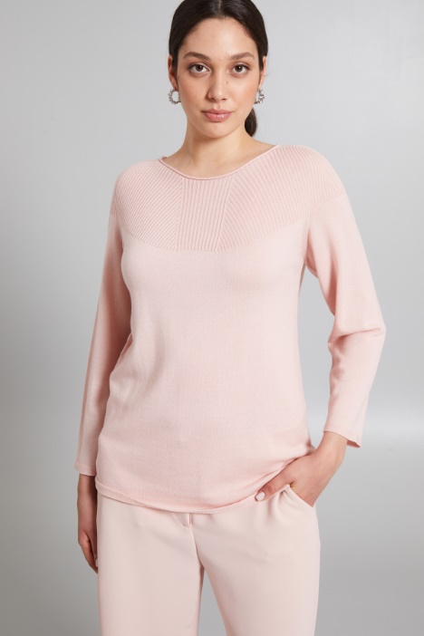 Ribbed yoke sweater Intrend