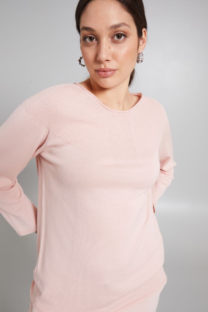 Ribbed yoke sweater Intrend - 4