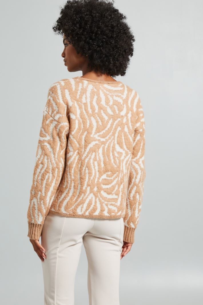 Relaxed-fit jacquard sweater Intrend - 2