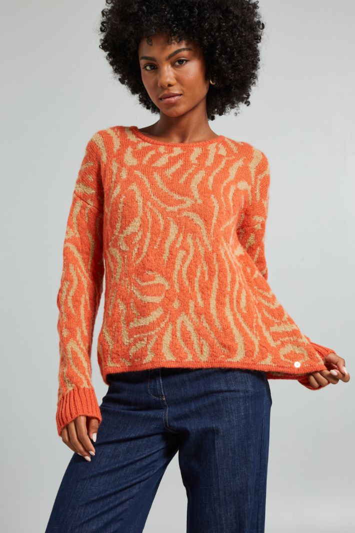 Relaxed-fit jacquard sweater Intrend - 3