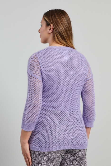 Maglia traforata in alpaca