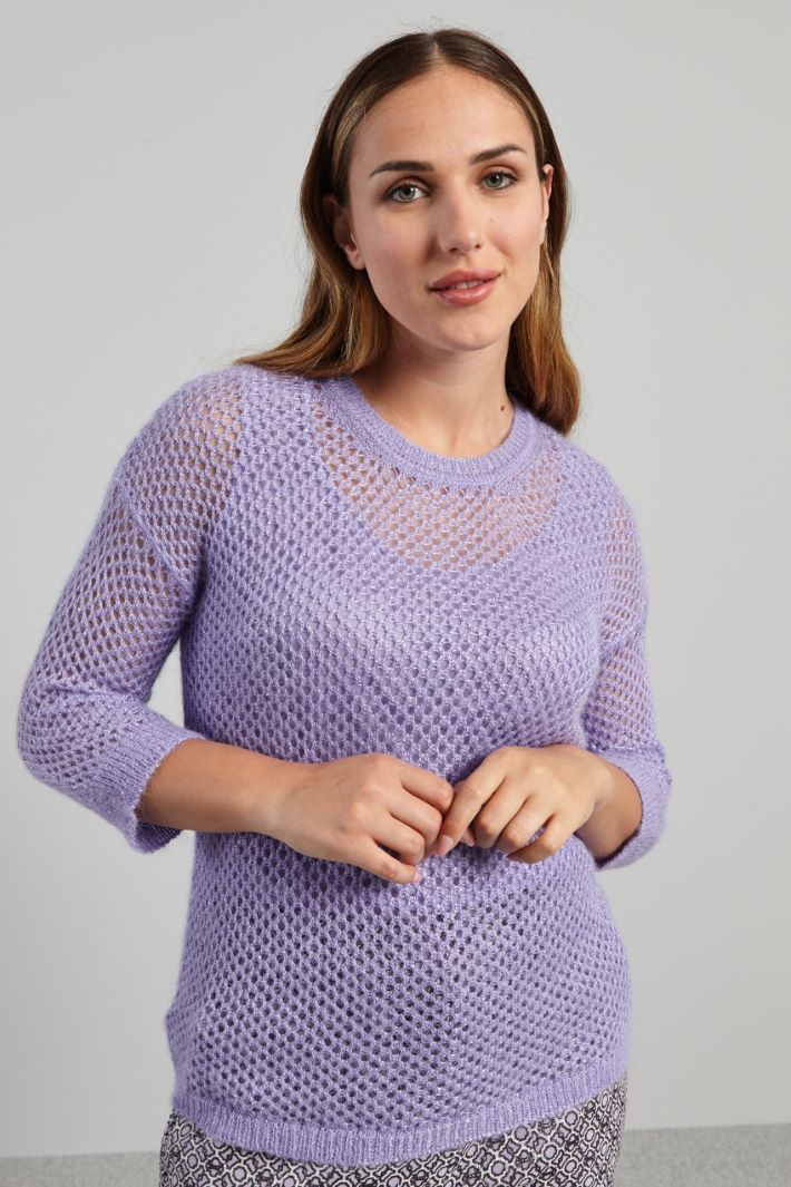 Open-knit alpaca sweater Intrend - 3