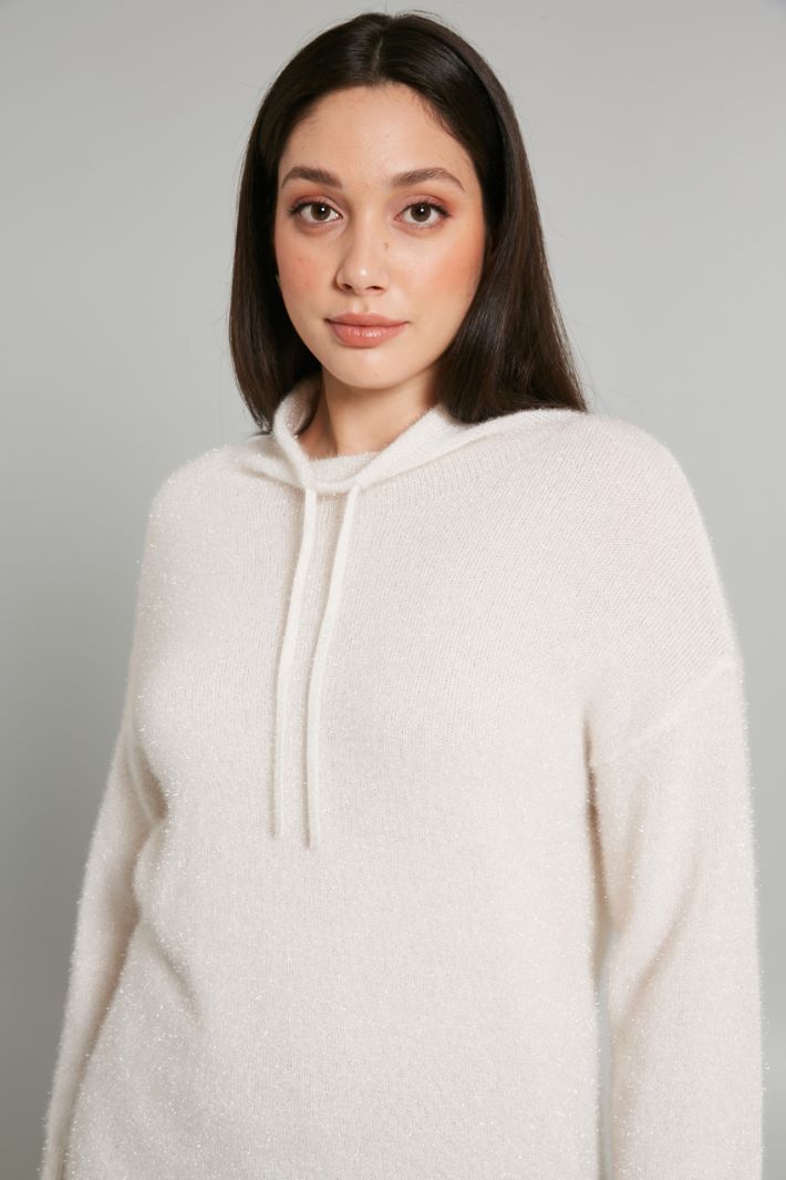 Lurex yarn sweater with drawstring Intrend - 4