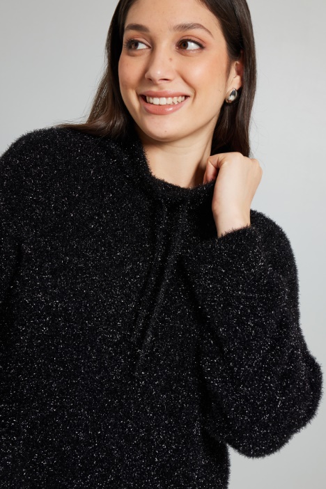 Maglia lamè con coulisse