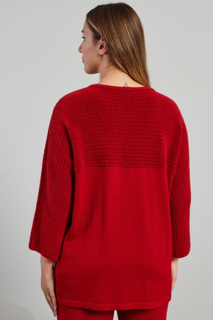 Sweater with bouclé insert Intrend - 2