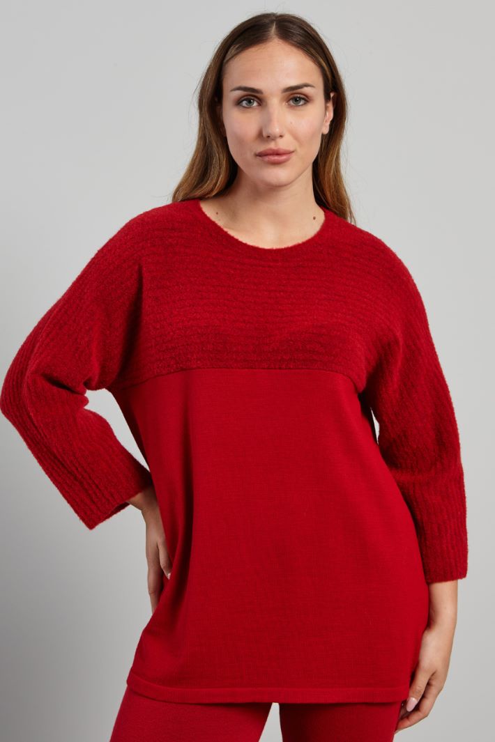 Sweater with bouclé insert Intrend - 3