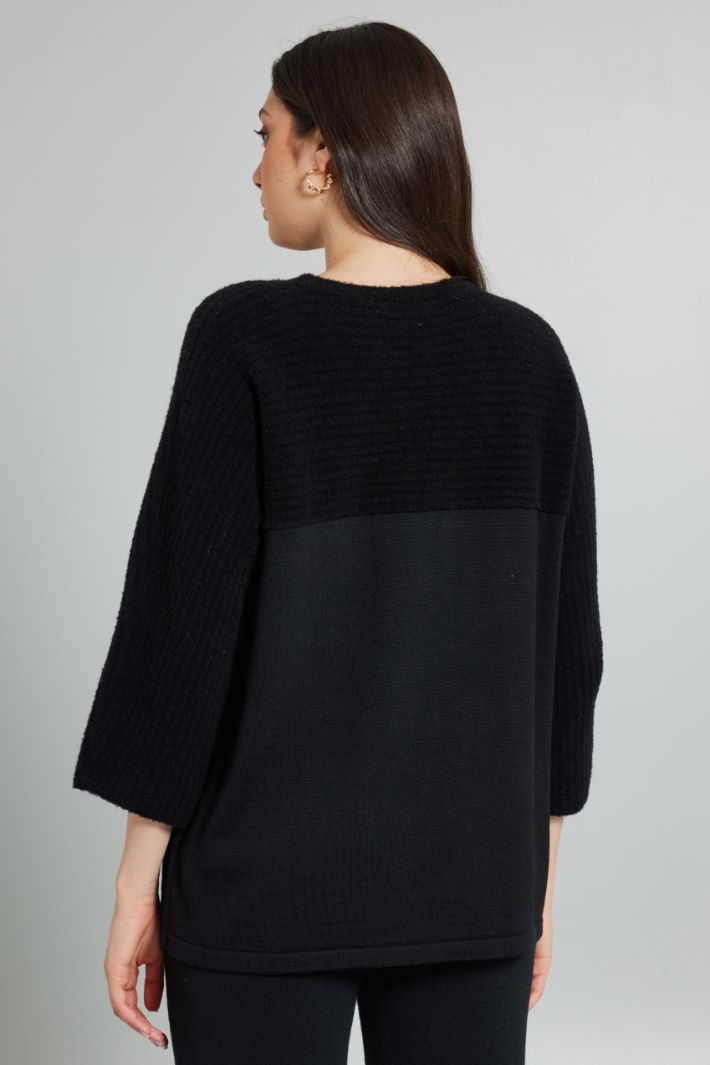 Sweater with bouclé insert Intrend - 2