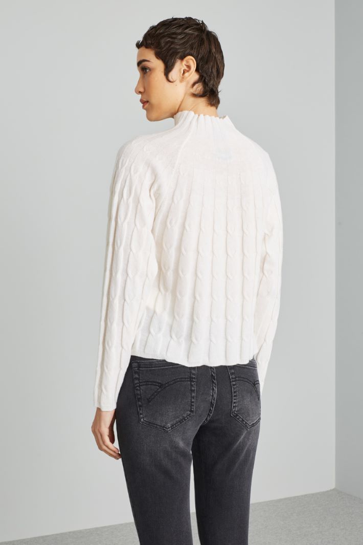 Cable-knit turtleneck sweater Intrend - 2