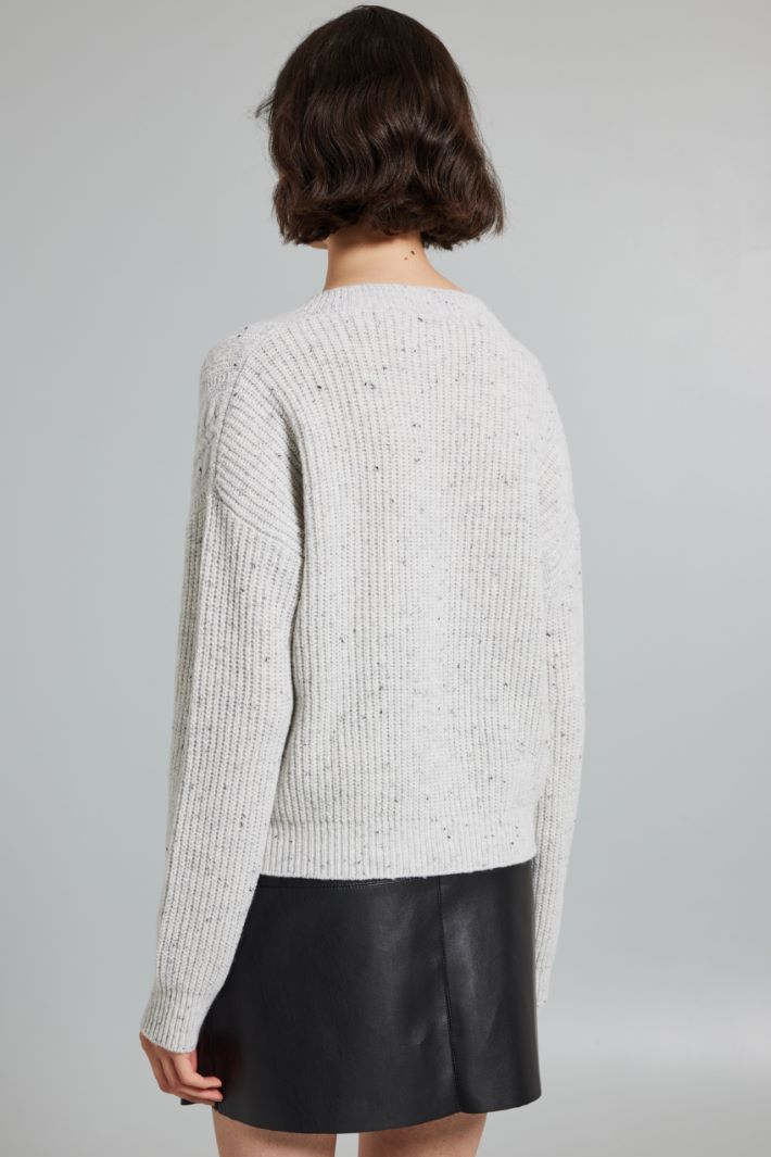 Cropped wool knit jumper Intrend - 2