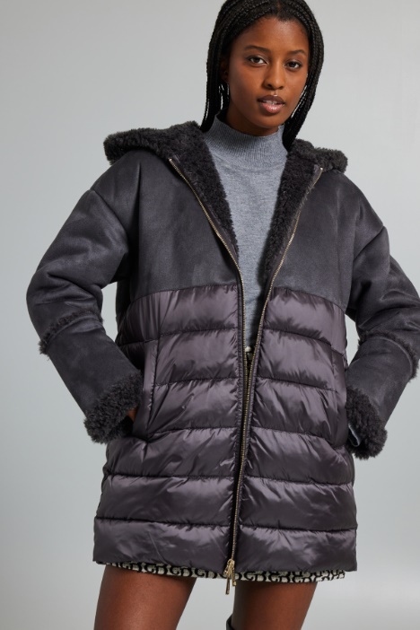 Anorak de dos materiales