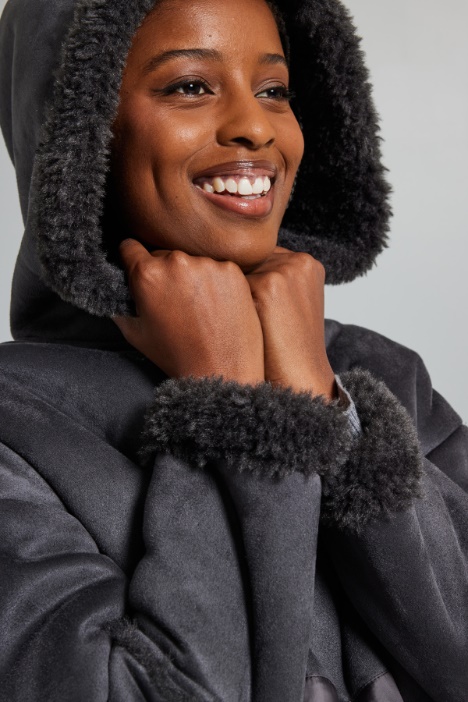 Anorak de dos materiales