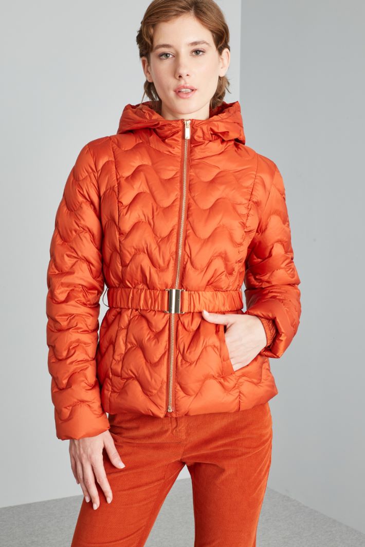 Slim-fit belted down jacket Intrend - 3