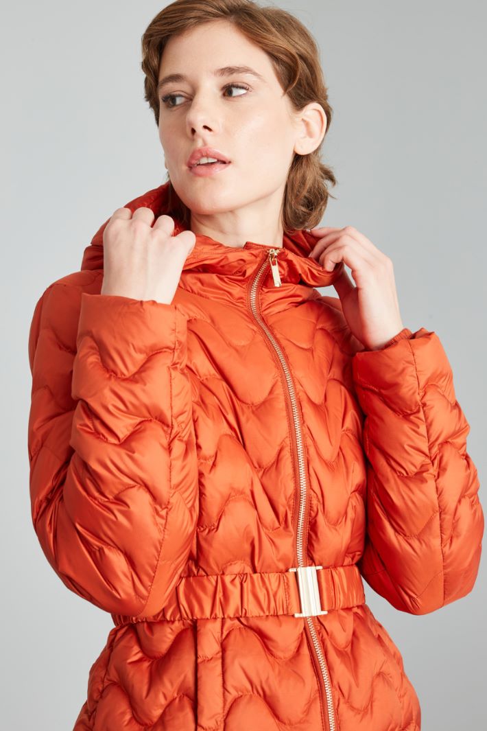 Slim-fit belted down jacket Intrend - 4