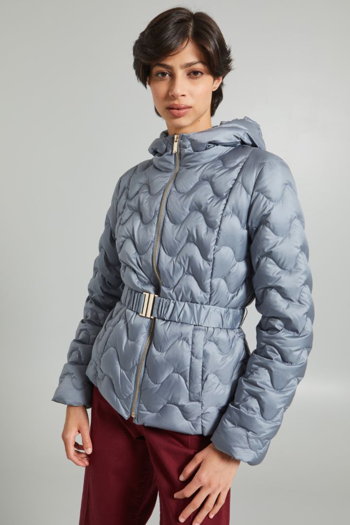 Slim-fit belted down jacket Intrend - 3