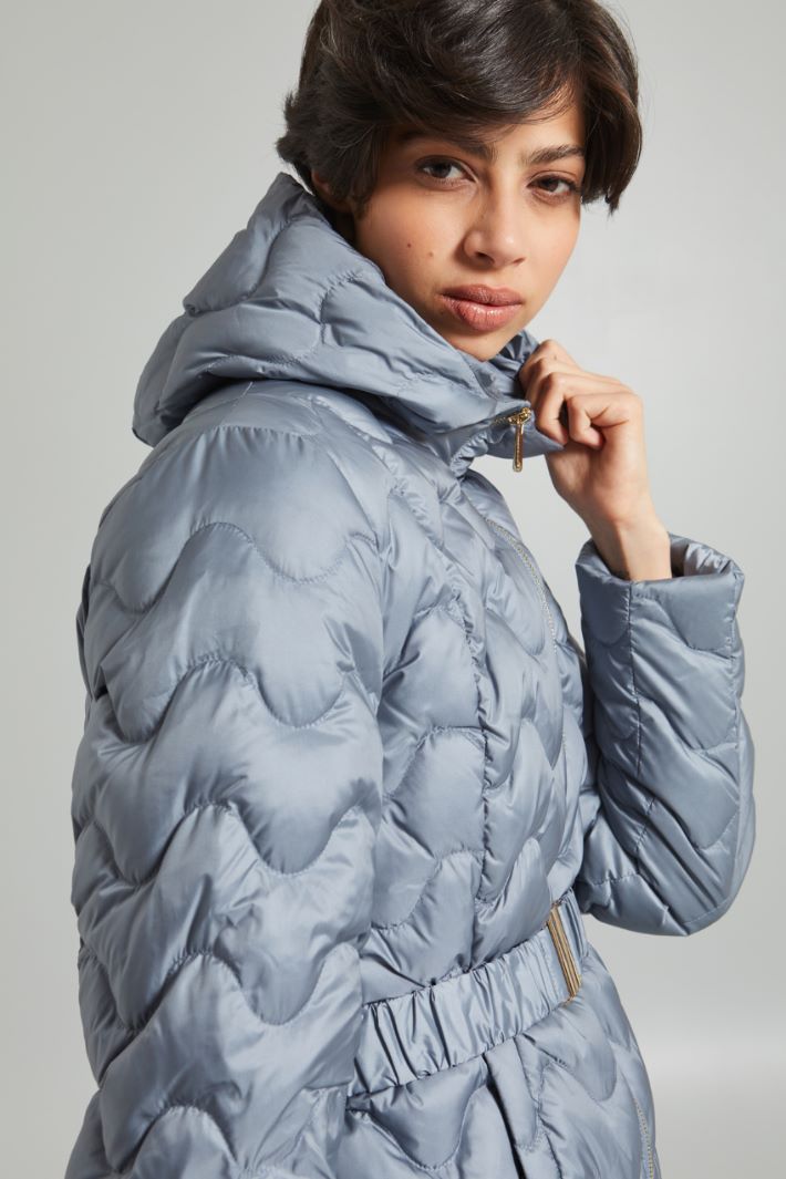 Slim-fit belted down jacket Intrend - 4