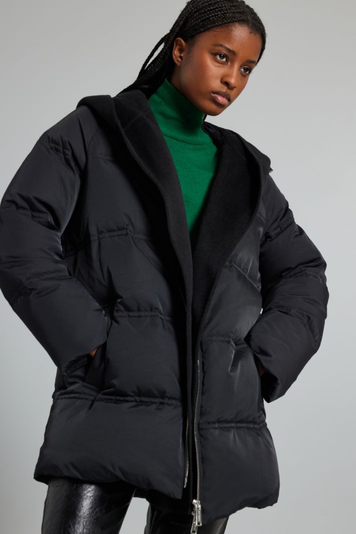 Down jacket with cloth inserts Intrend - 4