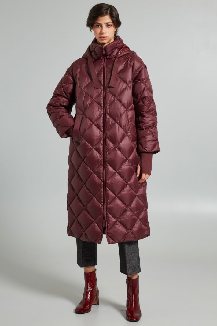 Long high neck coat Intrend - 3