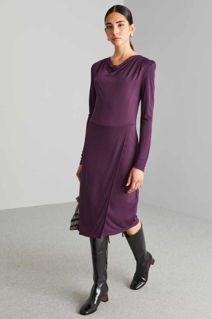 Draped jersey dress Intrend - 3