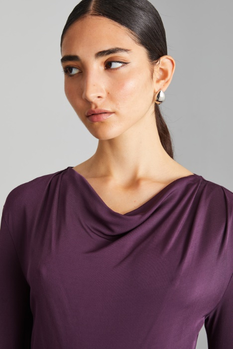 Abito in jersey con drappeggio