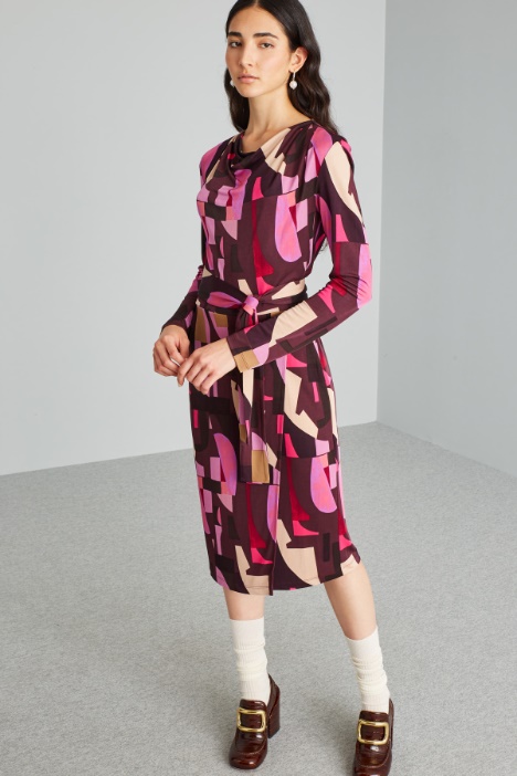 Abito in jersey con drappeggio