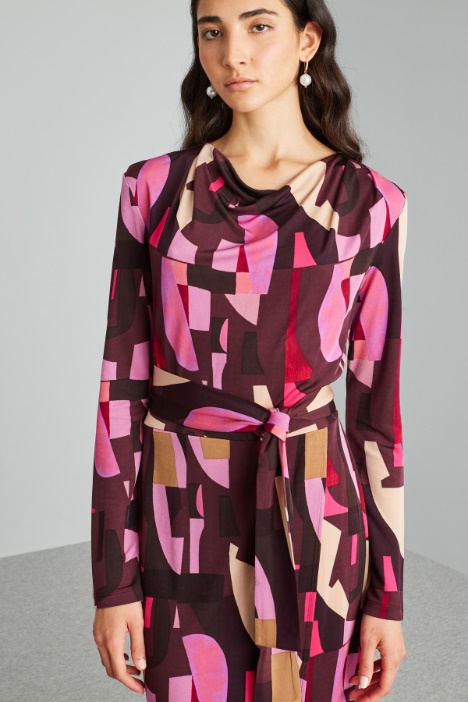 Abito in jersey con drappeggio