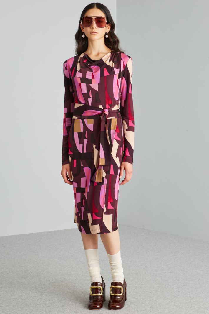 Draped jersey dress Intrend