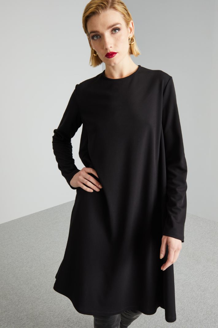 Flared crepe jersey dress Intrend - 3