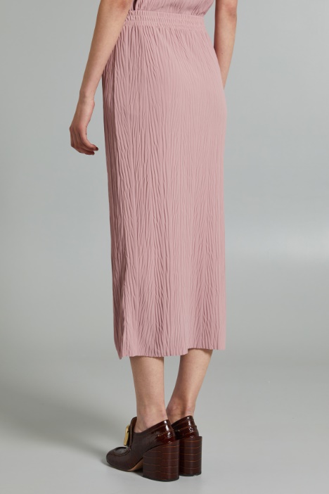 Falda de tubo plisada, de punto