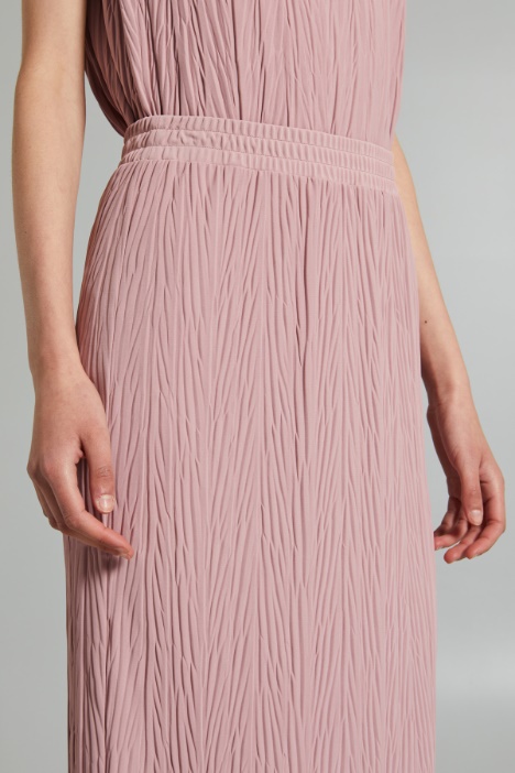 Falda de tubo plisada, de punto