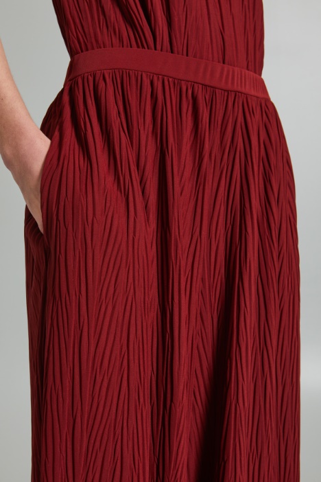 Pantaloni ampi in jersey plissè