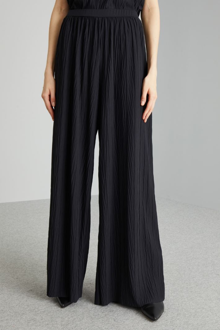 Wide-fit pleated jersey trousers Intrend - 3