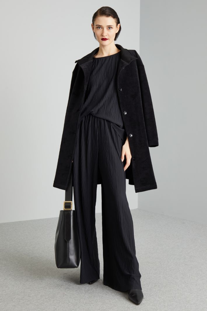 Wide-fit pleated jersey trousers Intrend