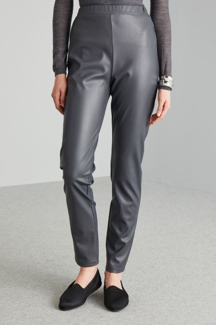 Slim fit faux leather trousers Intrend - 3