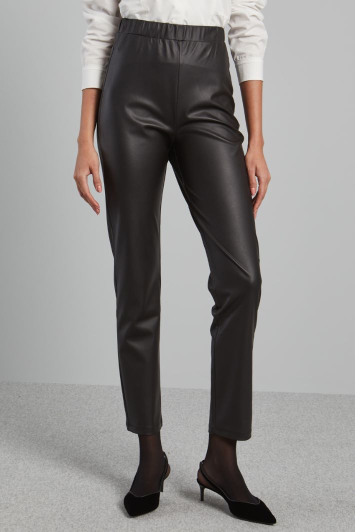 Slim fit faux leather trousers Intrend - 3