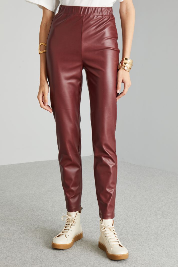 Slim fit faux leather trousers Intrend - 3