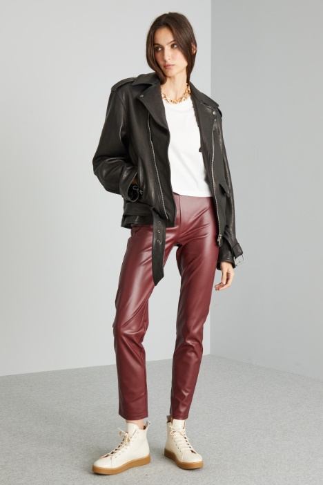 Slim fit faux leather trousers Intrend