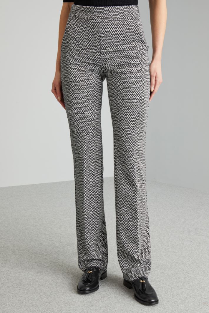 Jacquard jersey trousers Intrend - 3